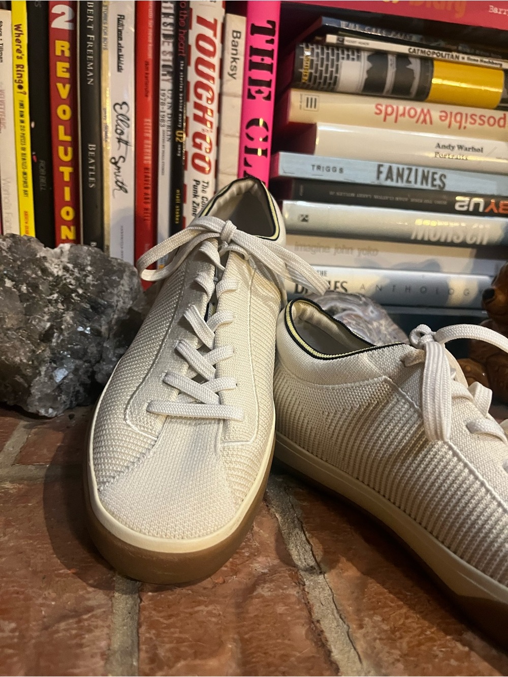 Rothy's Women's White Knit Sneakers - Picture 2 of 7